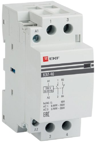 Контактор модульный EKF PROxima КМ 2п 1НО+1НЗ 40А 230В АС картинка